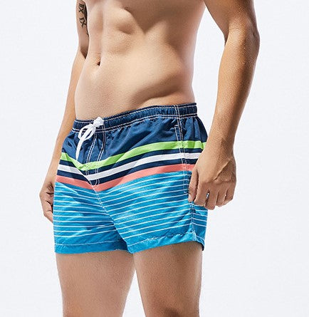 Men's Casual Shorts – Striped Print