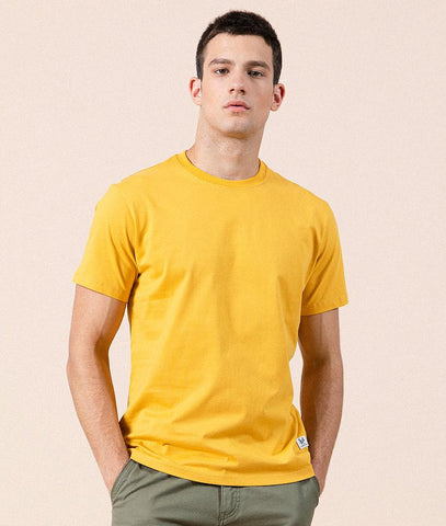 Men's Pure Cotton Round-Neck Tee – Solid All-Match