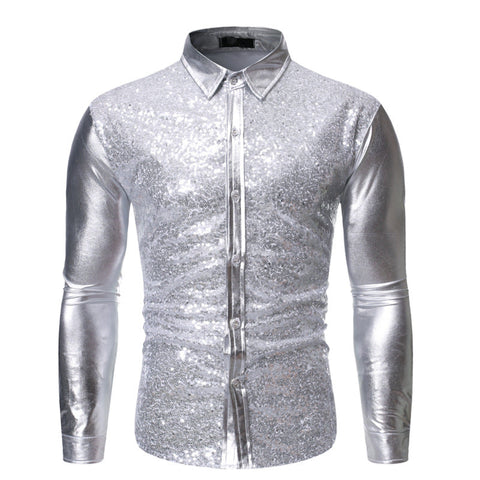 Youth cool sequin bronzing dance clothes