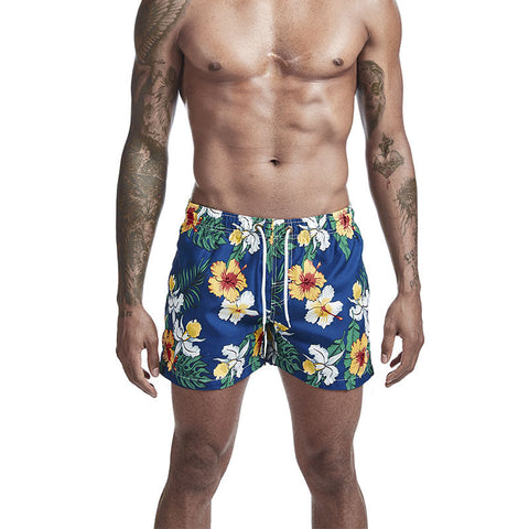 Men's Beach Shorts – Quick-Dry Printed Slim