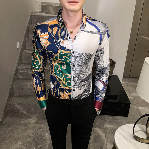 Men's Long-Sleeve Shirt – Trendy Casual Button-Up