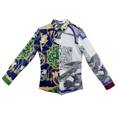 Men's Long-Sleeve Shirt – Trendy Casual Button-Up