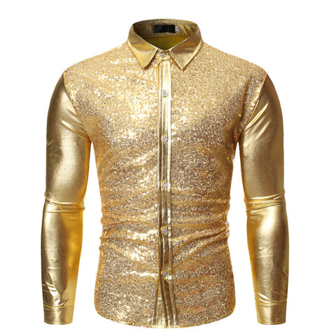 Youth cool sequin bronzing dance clothes
