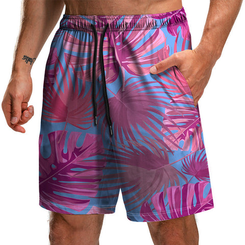 Men's Beach Shorts – Leaf 3D Print