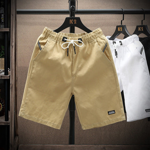 Men's Cotton Beach Shorts – Solid Color