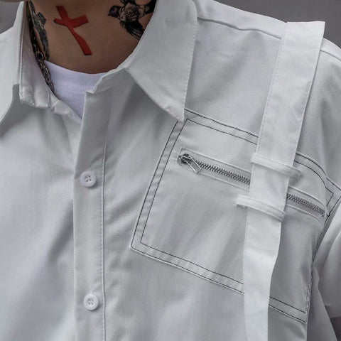 Men's Long-Sleeve Shirt – Loose Casual Cotton Button-Up