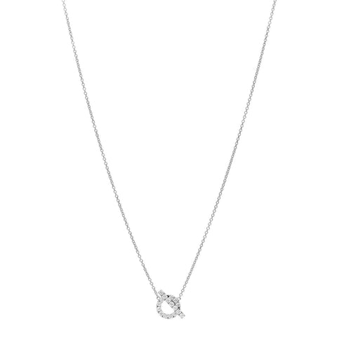 18K White Gold Diamond Finesse Pendant Necklace