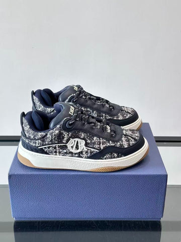 Dior B9S Skater Sneakers 'Dark Navy Tweed'