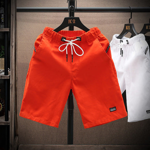 Men's Cotton Beach Shorts – Solid Color