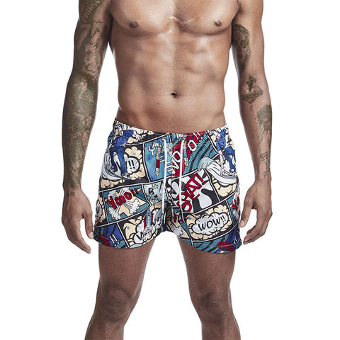 Men's Beach Shorts – Quick-Dry Printed Slim