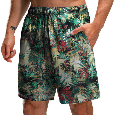 Men's Beach Shorts – Leaf 3D Print