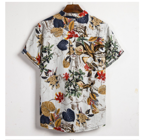 Men's Floral Shirt – Short-Sleeve Casual Button-Up