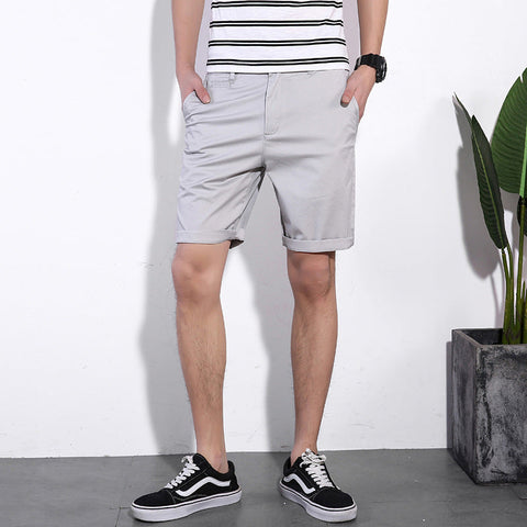 Men's Cotton Shorts – Solid Color Casual