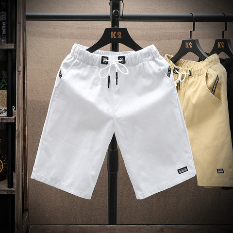 Men's Cotton Beach Shorts – Solid Color