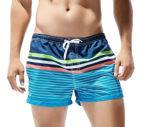 Men's Casual Shorts – Striped Print