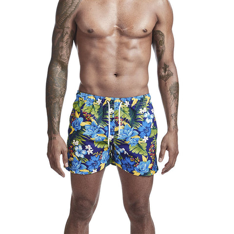 Men's Beach Shorts – Quick-Dry Printed Slim