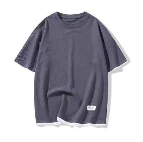 Fake two short-sleeved shorts