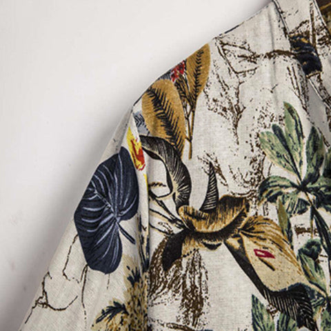 Men's Floral Shirt – Short-Sleeve Casual Button-Up