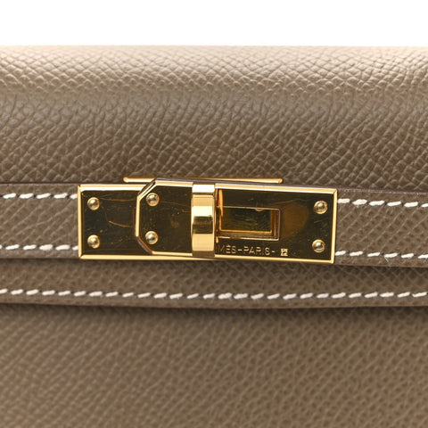 Epsom Mini Kelly Sellier 20 Etoupe