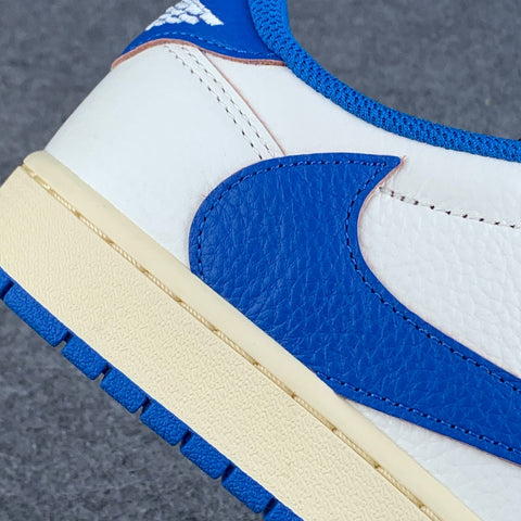 Fragment Design x Travis Scott x Air Jordan 1 Retro Low OG SP 'Sail Military Blue'