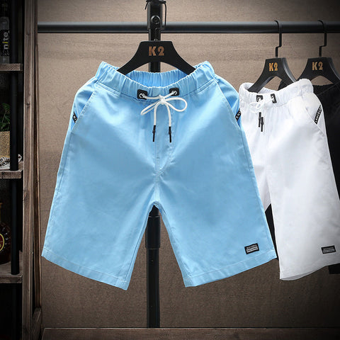 Men's Cotton Beach Shorts – Solid Color