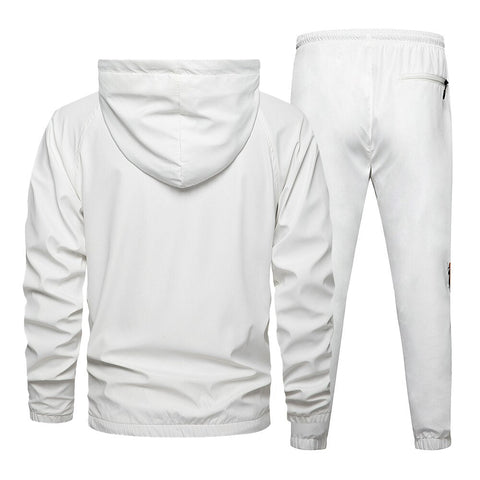 Men's Tracksuit 2021 Man Two Piece Set Sweatsuit Polyester Overalls Leisure Suit Hooded Sweatshirts And Hip Hop Harlan Pants