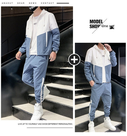 YAPU 2021 NEW 2 Pieces Sets Tracksuit Men Hooded Sweatshirt+pants Pullover Hoodie Sportwear Suit Male Camouflage Joggers