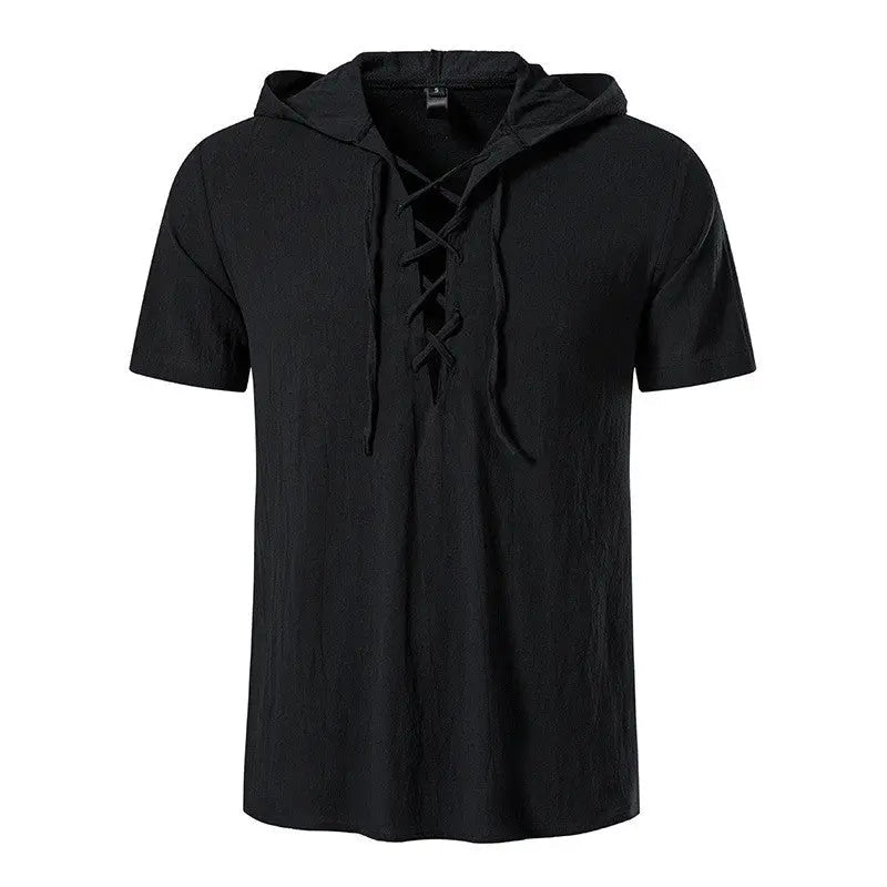 Men's Short-Sleeve Cotton Shirt – Casual Button-Up