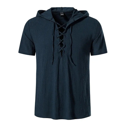 Men's Short-Sleeve Cotton Shirt – Casual Button-Up