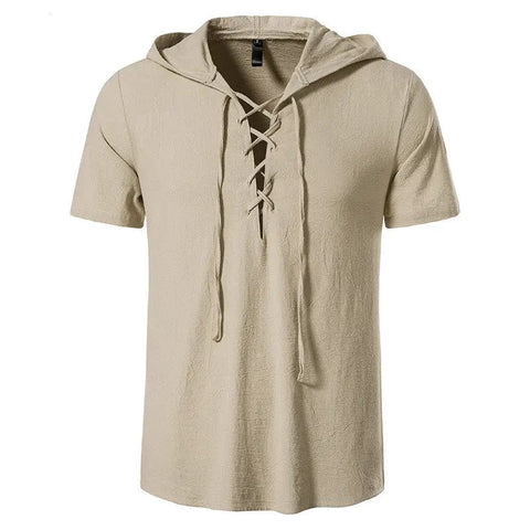 Men's Short-Sleeve Cotton Shirt – Casual Button-Up
