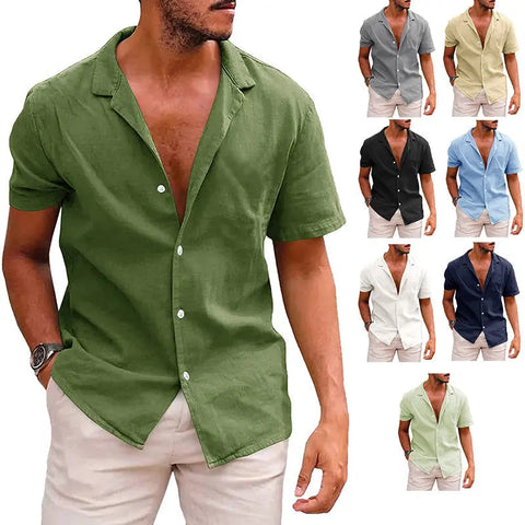 Men's Summer Beach Shirt – Casual Button-Down
