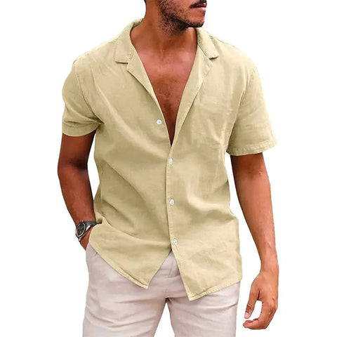 Men's Summer Beach Shirt – Casual Button-Down