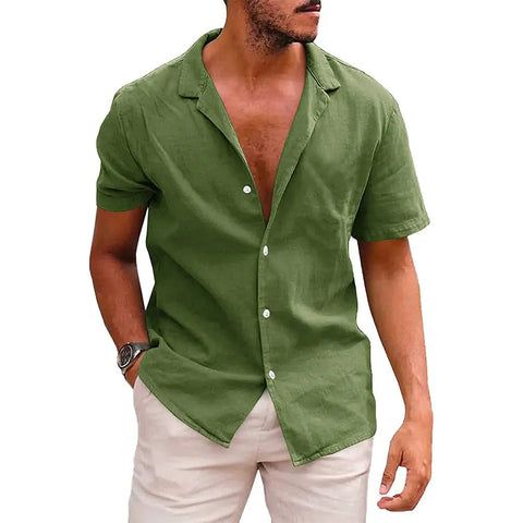 Men's Summer Beach Shirt – Casual Button-Down