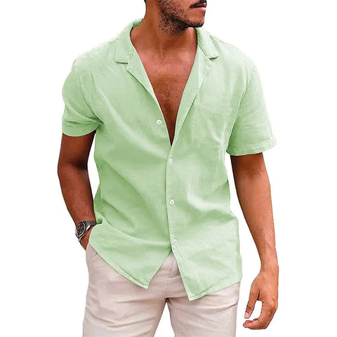 Men's Summer Beach Shirt – Casual Button-Down