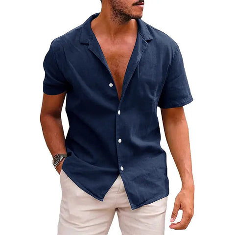 Men's Summer Beach Shirt – Casual Button-Down