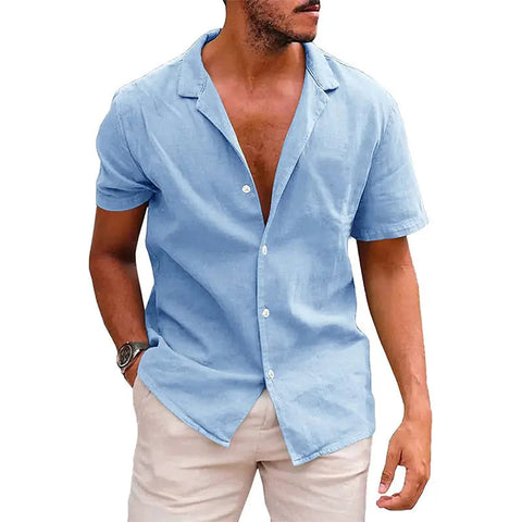 Men's Summer Beach Shirt – Casual Button-Down