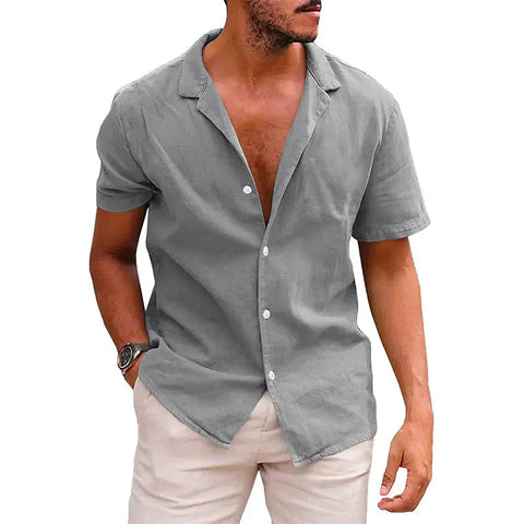 Men's Summer Beach Shirt – Casual Button-Down
