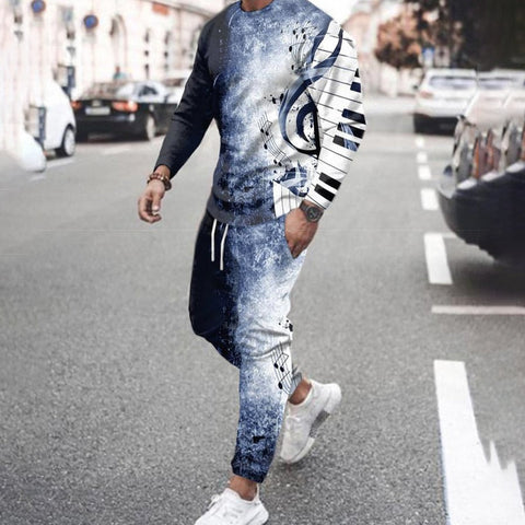 Autumn Tracksuit Men's Casual Sports Suit 3D Jogging