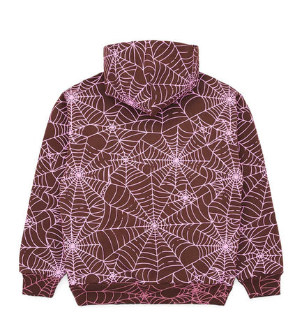 Sp5der AOP Hoodie Brown/Pink