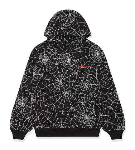 Sp5der Embroidered AOP Hoodie Black