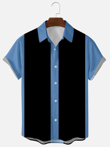 Men's Striped 3D-Print T-Shirt – Short-Sleeve