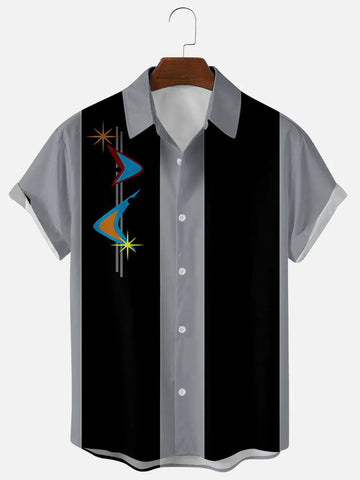 Men's Striped 3D-Print T-Shirt – Short-Sleeve