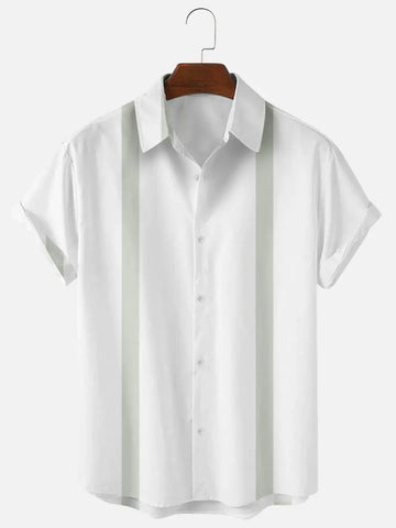 Men's Striped 3D-Print T-Shirt – Short-Sleeve