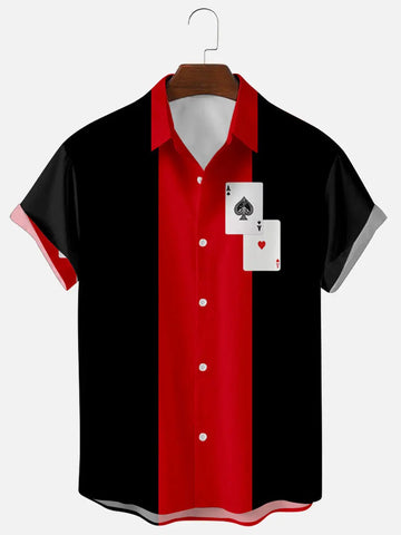 Men's Striped 3D-Print T-Shirt – Short-Sleeve