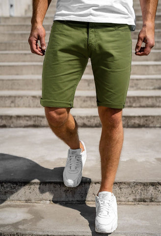 Men's Plus-Size Denim Shorts – Five-Point