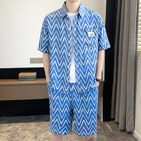 Men's Short Sleeve Shirt and Pants