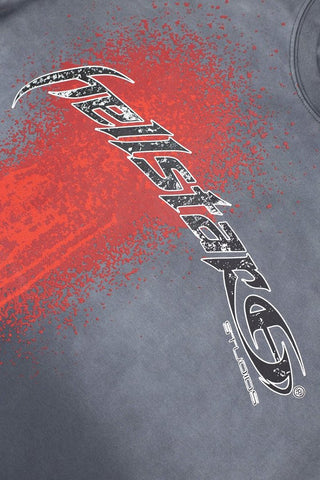 Hellstar Red Drip Gradient Vintage Washed Oversized T-Shirt