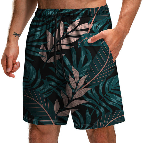 Men's Beach Shorts – Leaf 3D Print