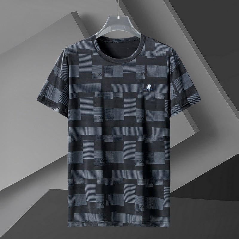 Men's Ice-Silk T-Shirt – Quick-Dry Short-Sleeve