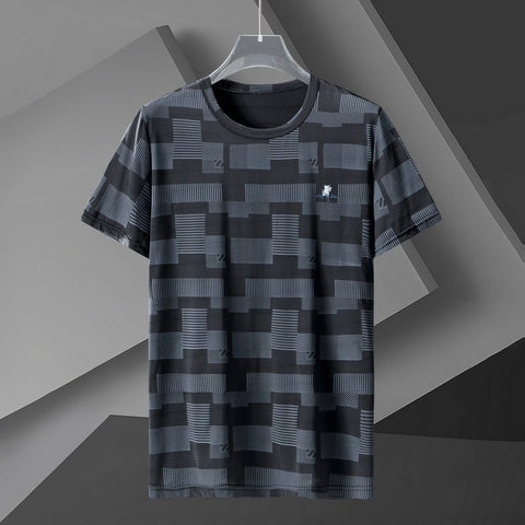 Men's Ice-Silk T-Shirt – Quick-Dry Short-Sleeve